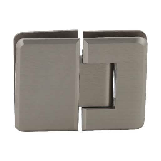 CRL Brushed Bronze Pinnacle 180° Glass-to-Glass Hinge for seamless shower door design.