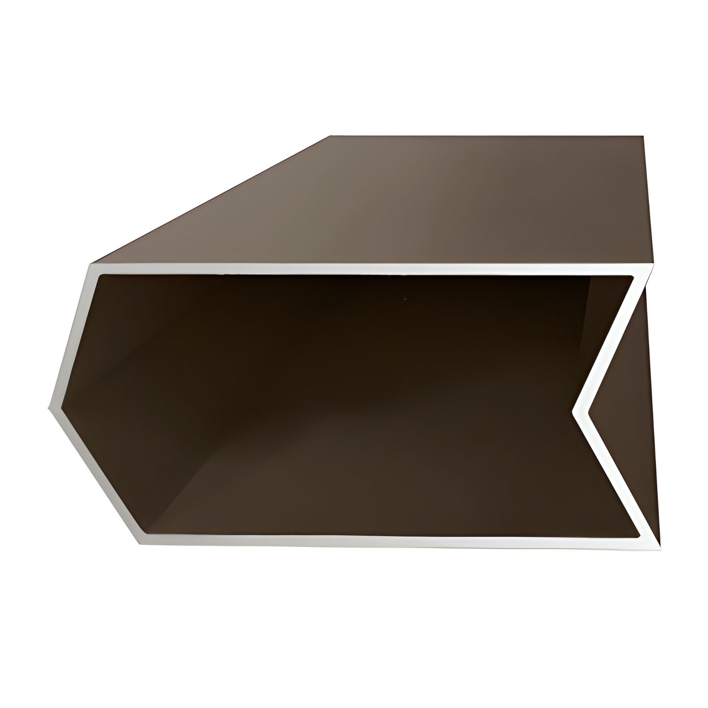 Aluminum extrusion profile SKU 0G73522 - black bronze anodized, 1" glazing storefront/curtain wall section