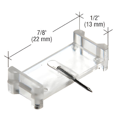 CRL Clear 1/2" x 7/8" Window Grid Clips (Carded) - Replacement