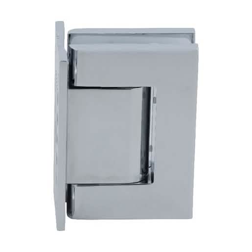 CRL Bright Chrome Wall Mount Hinge with Full Back Plate - Sleek and Durable Design