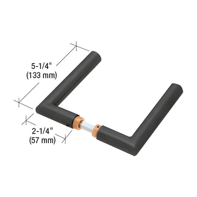 CRL PTH Series Matte Black Sculptured Interior Door Lever Handle