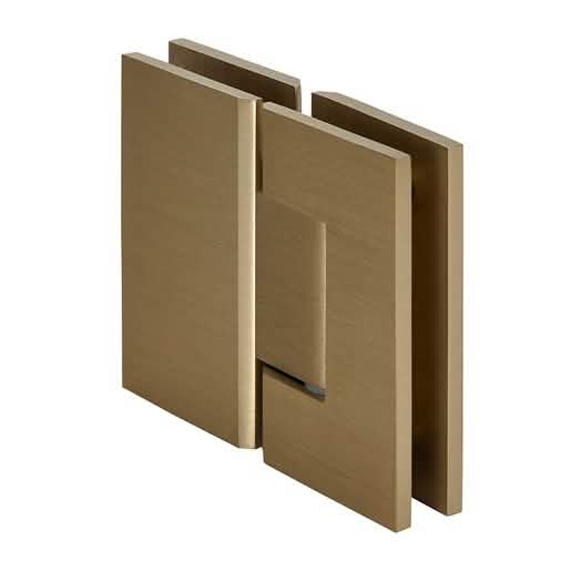Brushed Bronze Geneva 180 Glass-to-Glass Hinge - Elegant, Durable, Modern Shower Hardware