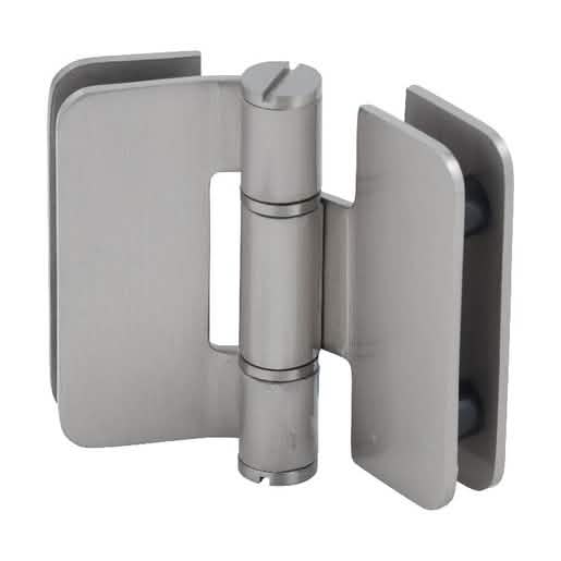 CRL Zurich 07 Brushed Nickel Glass-to-Glass Inline Outswing Hinge for Shower Doors
