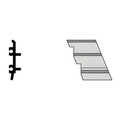 CRL-U.S. Aluminum Right-Hand 135° Outside Corner Anchor Clip 4-Pack