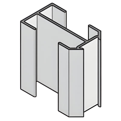 CRL-U.S. Aluminum Splice Sleeve 5-Pack — Railing/Glass Connector
