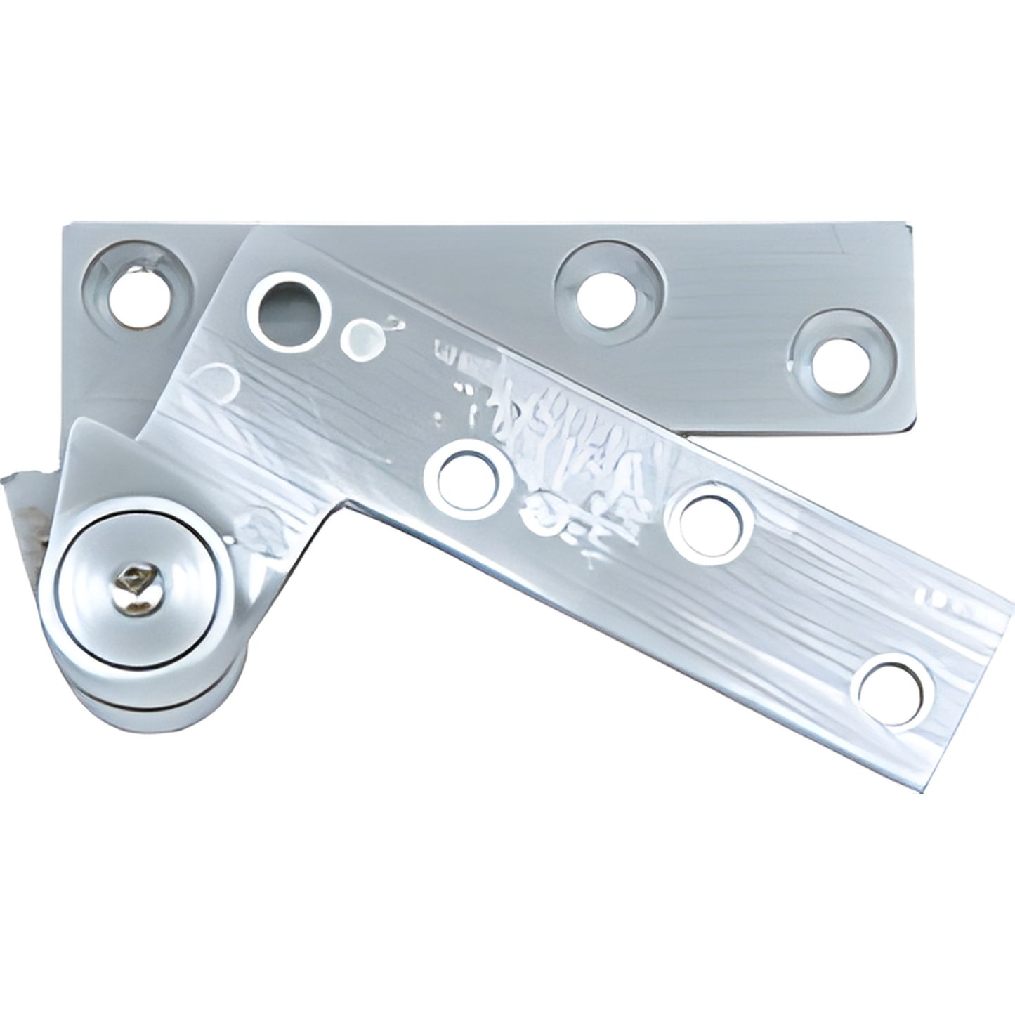 CRL9075CH chrome offset door pivot hinge, aluminum full-mortise non-handed pivot for floor-mounted closers