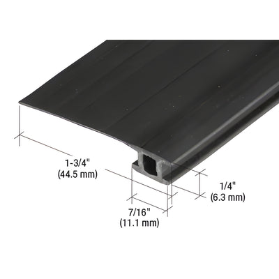 CRL 84 in Black Vinyl Adjustable Door Sweep 1-3/4 in