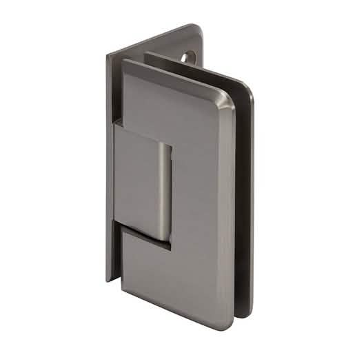 "CRL Brushed Nickel Cologne 044 Wall Mount Offset Back Plate Hinge - Sleek & Durable Desig
