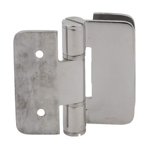 CRL Polished Stainless Zurich 05 Series Wall Mount Outswing Hinge - sleek, durable design.
