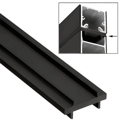 CRL NH2 Matte Black Header Mount Saddle for Door Sidelites