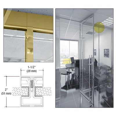 CRL-U.S. Aluminum Narrow Vertical Mullion Polished Brass - 120"