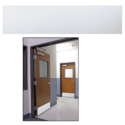CRL 12 x 34 in Clear Anodized Aluminum Door Kick Plate