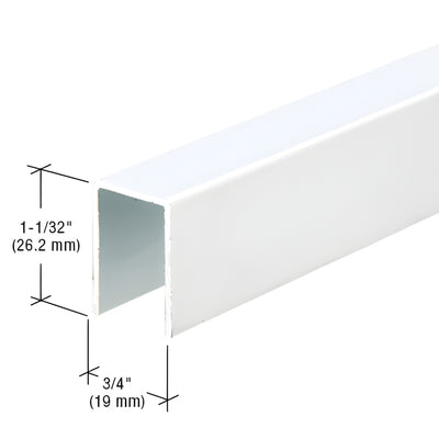 CRL White Series 3602 Upper Jamb Channel 144" - 12 ft Door Frame