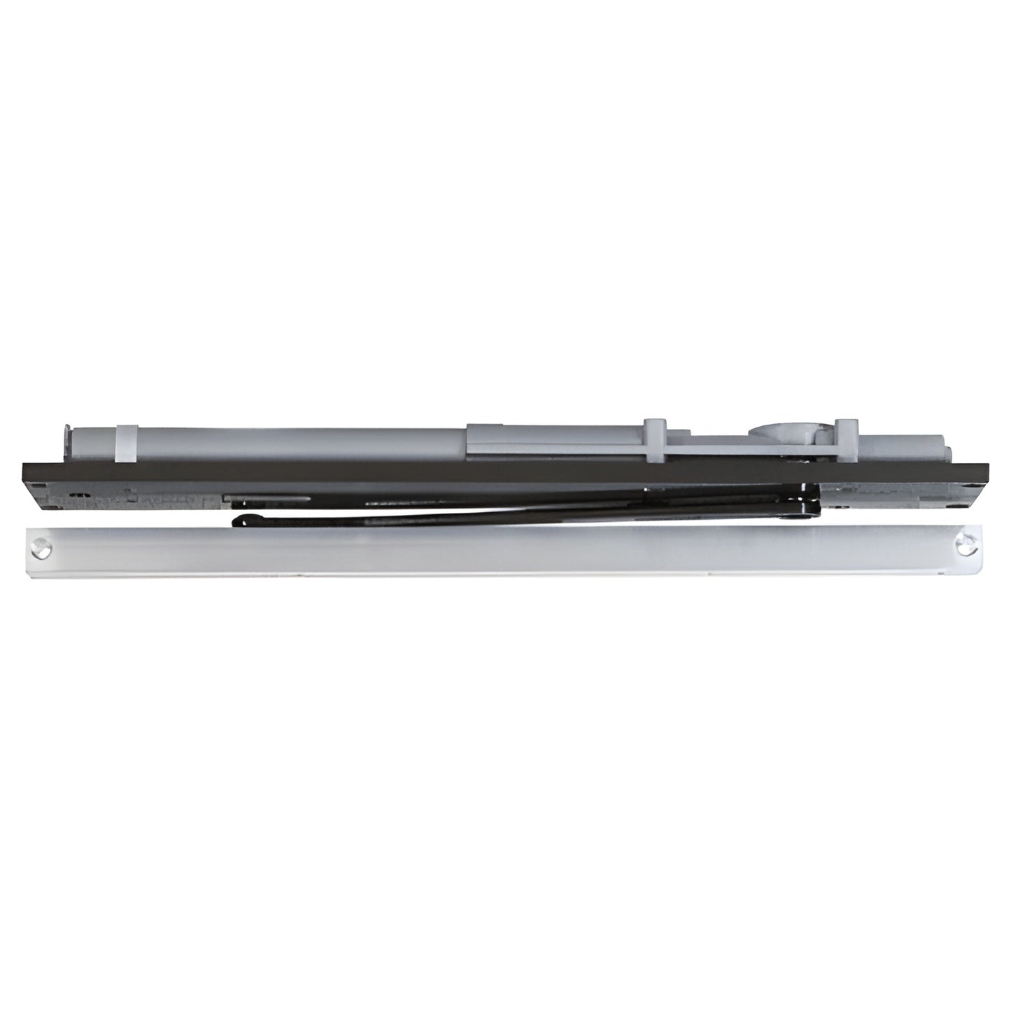 LCN 2030 series overhead concealed door closer, silver metal track and arm (SKU 2031RDU)