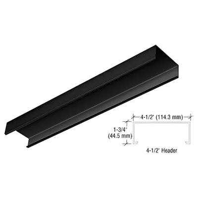 CRL Matte Black 4-1/2" Header Channel - 120"