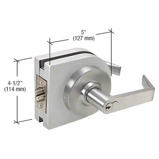 CRL Satin Anodized SFIC 7-Pin Classroom Lever Lock Housing - Grade 1, durable security.