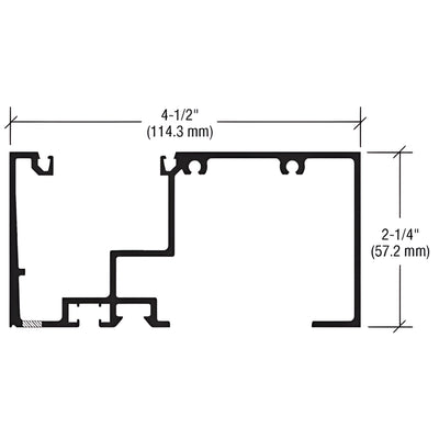 CRL-U.S. 4-1/2" Aluminum Door Threshold, Dark Bronze Anodized 24'2"