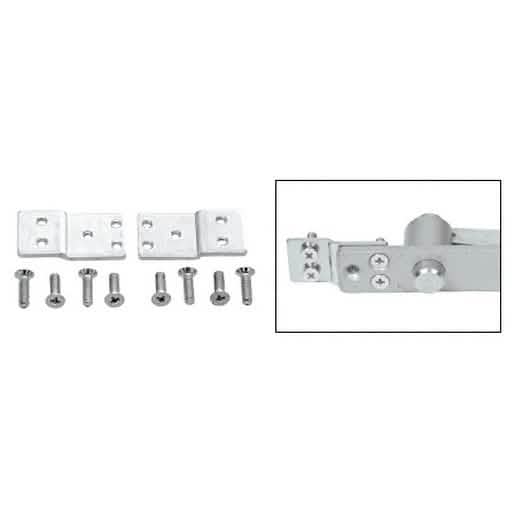 CRL Walking Beam Top Pivot Tube Mounting Brackets for secure glass door installation.