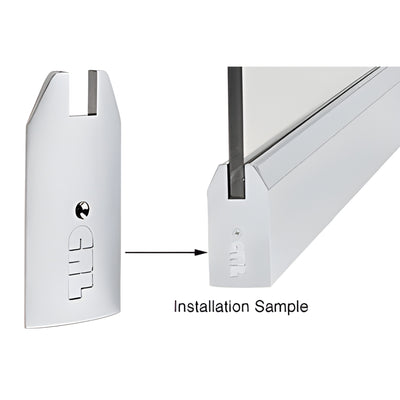 CRL 4" Polished Stainless Steel Tapered End Cap for Sidelite Rails