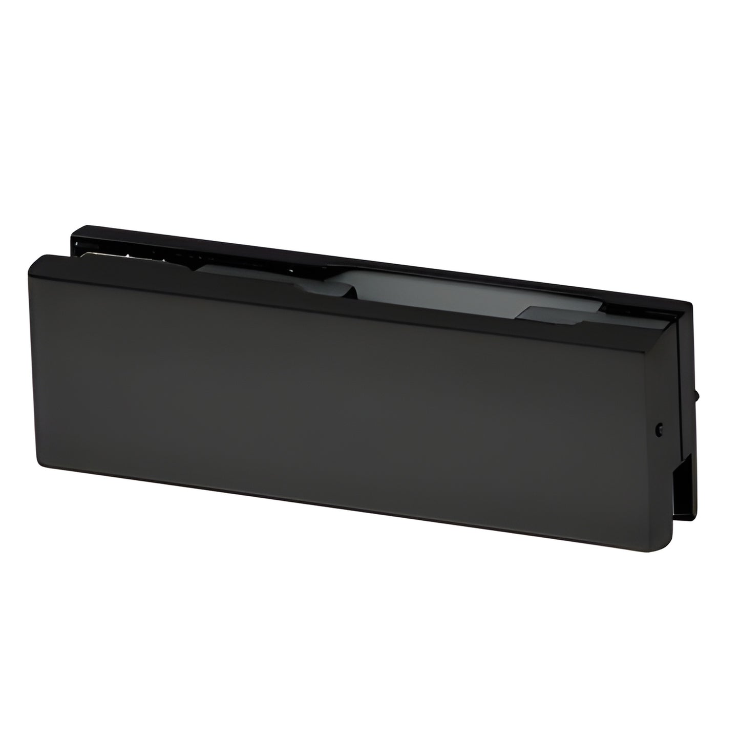 Matte black rectangular replacement cover plate for PH patch fittings (CRL SKU 1NT101MBL)