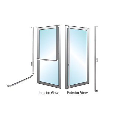 CRL-Blumcraft® Brushed SS Right-Hand Reverse F Dummy Door Handle