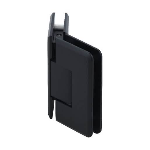 CRL Matte Black Cologne 045 Series 135º Glass-to-Glass Hinge, sleek and modern design.