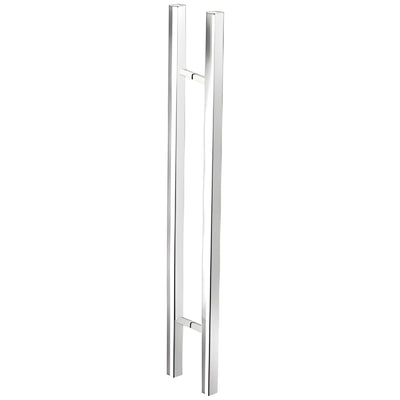 CRL 48" Polished Stainless Glass Ladder-Style Door Pull, Square Posts