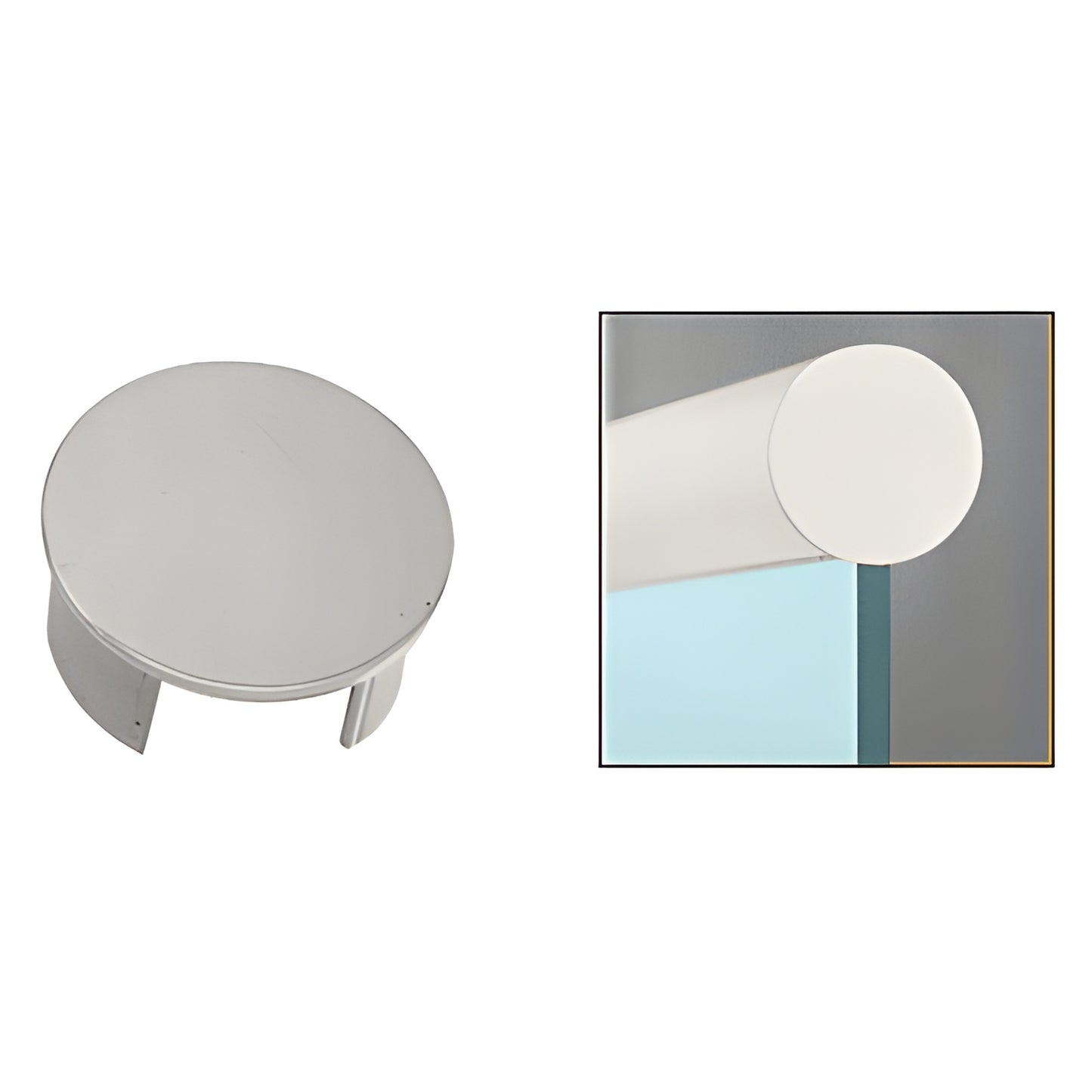 CRL LR20ECBS round brushed stainless steel end cap for cap railing, 1/16" thick, slip-in ready-to-install.