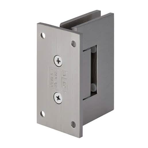 CRL Brushed Nickel Geneva 337 Series Wall Mount Hinge with Adjustable Full Back Plate