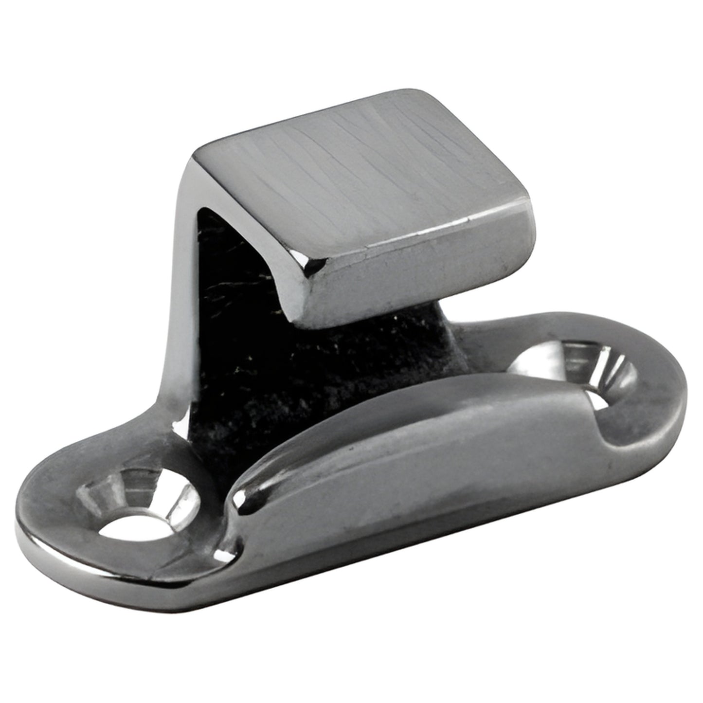 CRL WH60235 window lock strike keeper, mill finish chrome, small metal keeper plate with two screw holes.