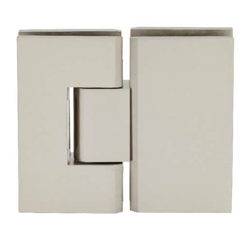 CRL Brushed Nickel Vienna 180° Glass-to-Glass Hinge - Sleek, Durable & Elegant Design