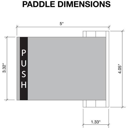CRL Aluminum Universal Push-Pull Paddle Handle, Push to Right - Durable and Easy to Instal