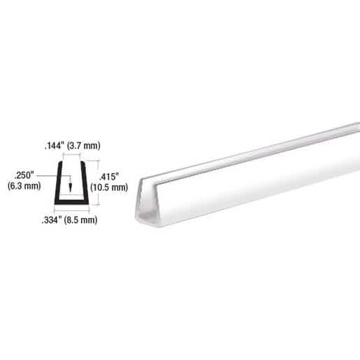 CRL White 1/4" Plastic Edge Molding for clean, durable finishes in DIY projects.