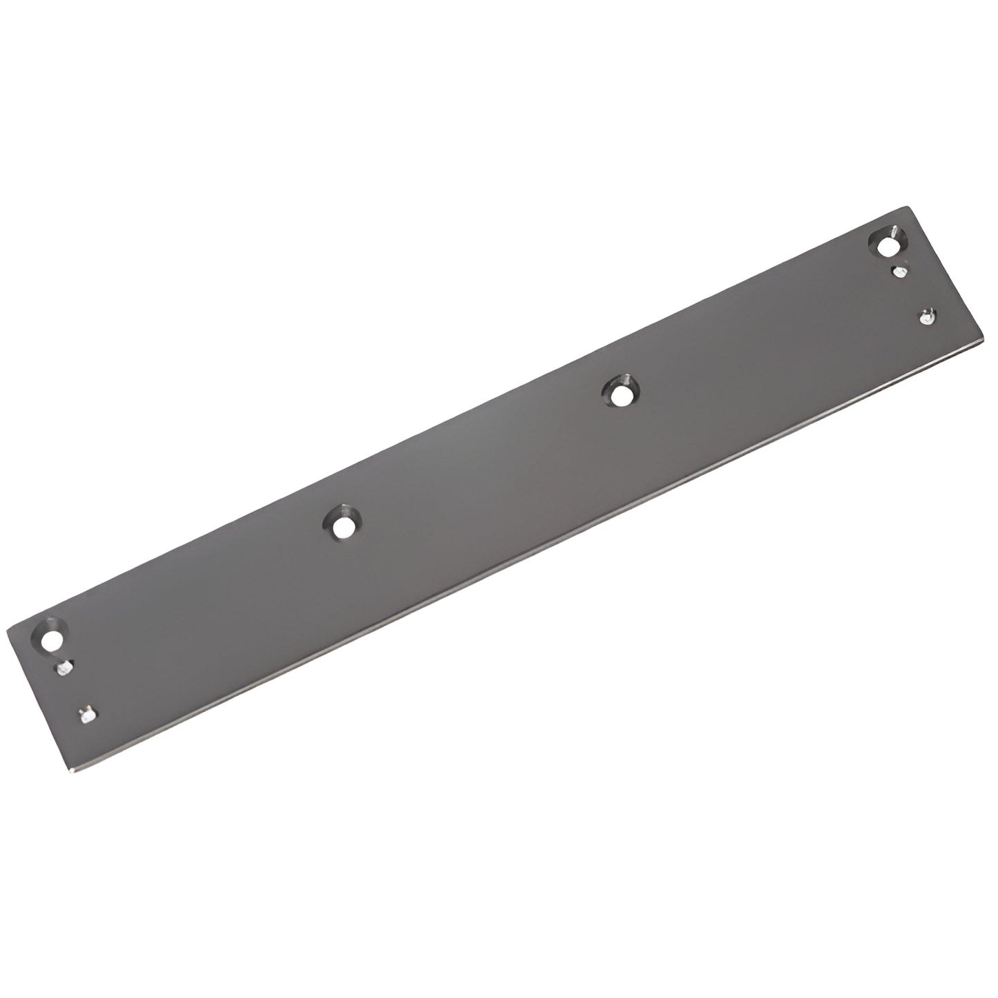 Dark bronze narrow drop plate (PR50NDPDU), surface-mount door closer adapter, 13" x 2-3/16" with mounting holes.