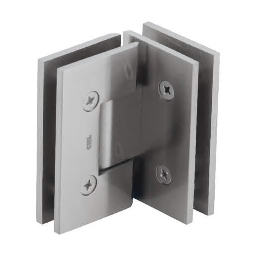CRL Brushed Nickel Vienna 092 Series 90° Glass-to-Glass Hinge - Sleek, Durable Design