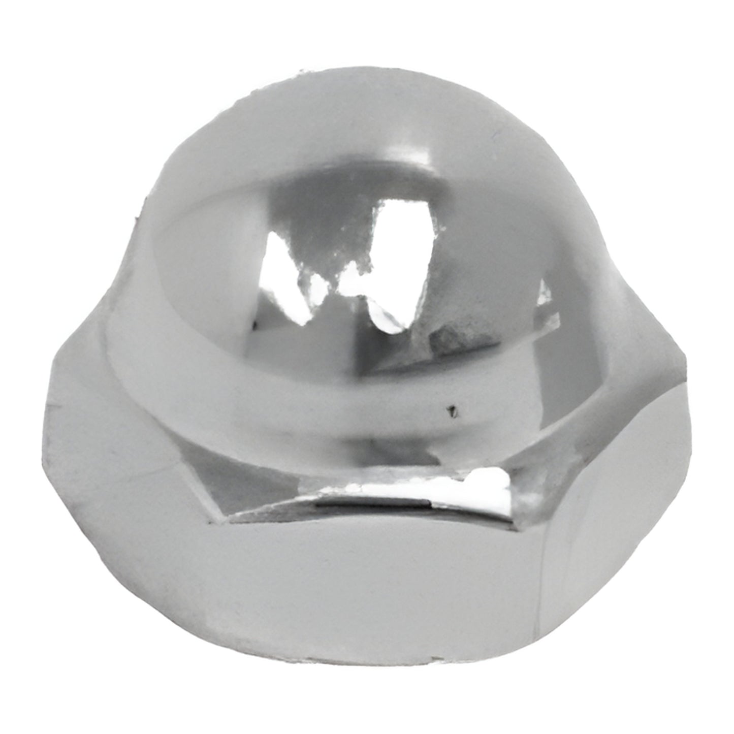 Stainless steel 3/8-16 acorn cap nut for 1-1/2" and 2" standoffs, thread protector (SKU: ACN3816S)