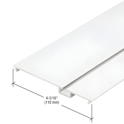CRL-U.S. Aluminum Flush Door Jamb Insert, White KYNAR Finish 24'-2"