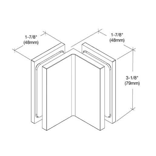 CRL Brushed Bronze Como Series Glass-to-Glass Bracket - Sleek, durable, modern design