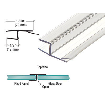 CRL Polycarbonate 180° H-Jamb Strike w/ Vinyl Insert for 3/8" Glass