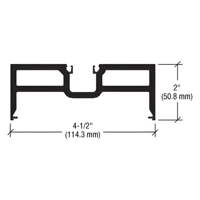 CRL-U.S. Aluminum Door Head/Jamb, Clear Anodized 1-3/4 x 4-1/2, 21'8"