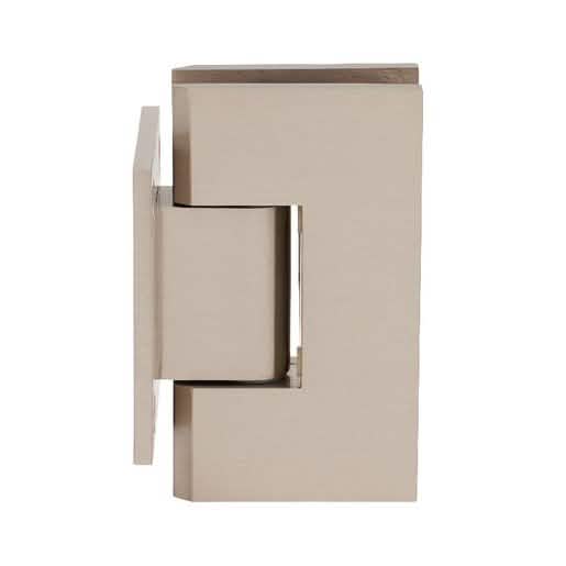 CRL Brushed Nickel Vienna 074 Wall Mount Short Back Plate Hinge - Sleek & Durable