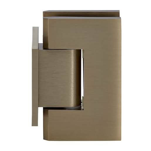 CRL Brushed Bronze Geneva 074 Wall Mount Short Back Plate Hinge - Stylish & Durable