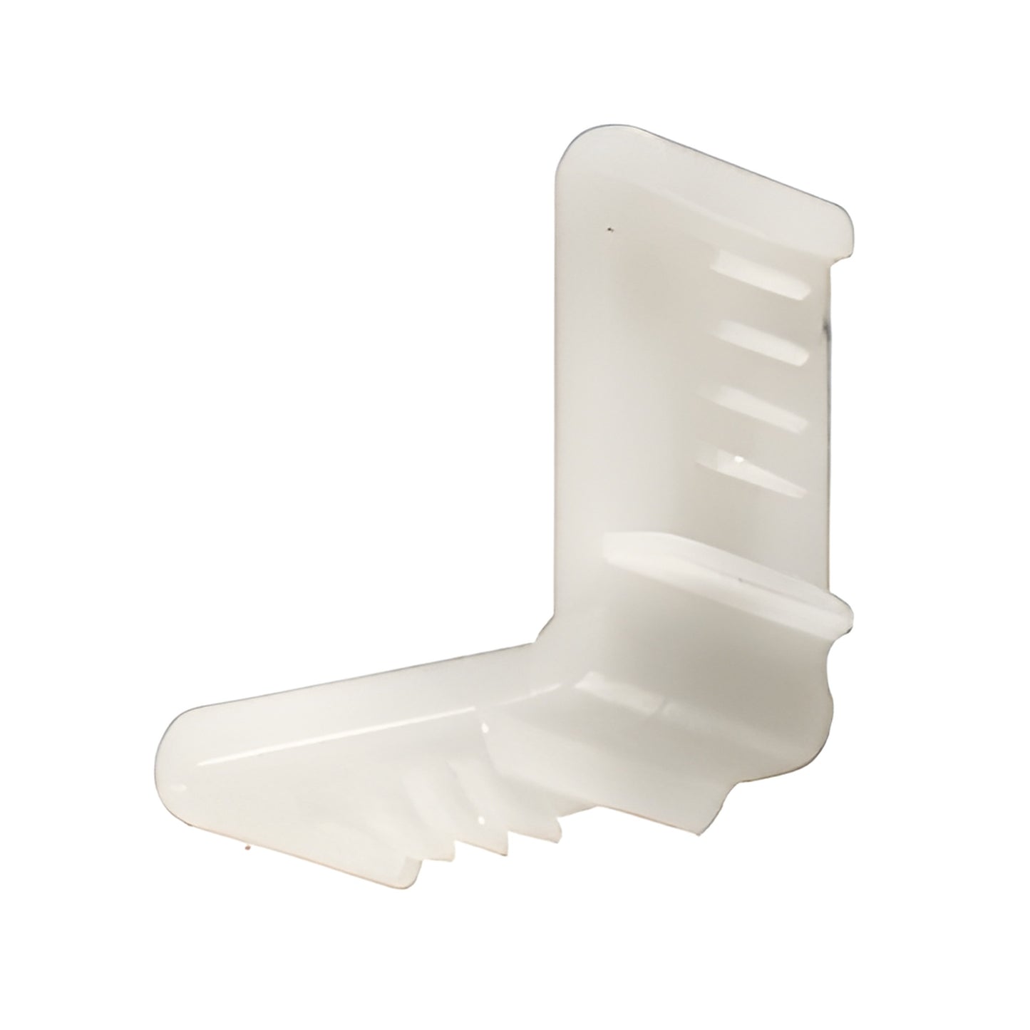 CRL nylon corner (SKU 92181), white 5/8 in dual-seal spacer corner for low-profile shower seals