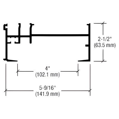 CRL-U.S. Aluminum Non-Thermal Transition Sill 1/4" Glazing 24'-2"