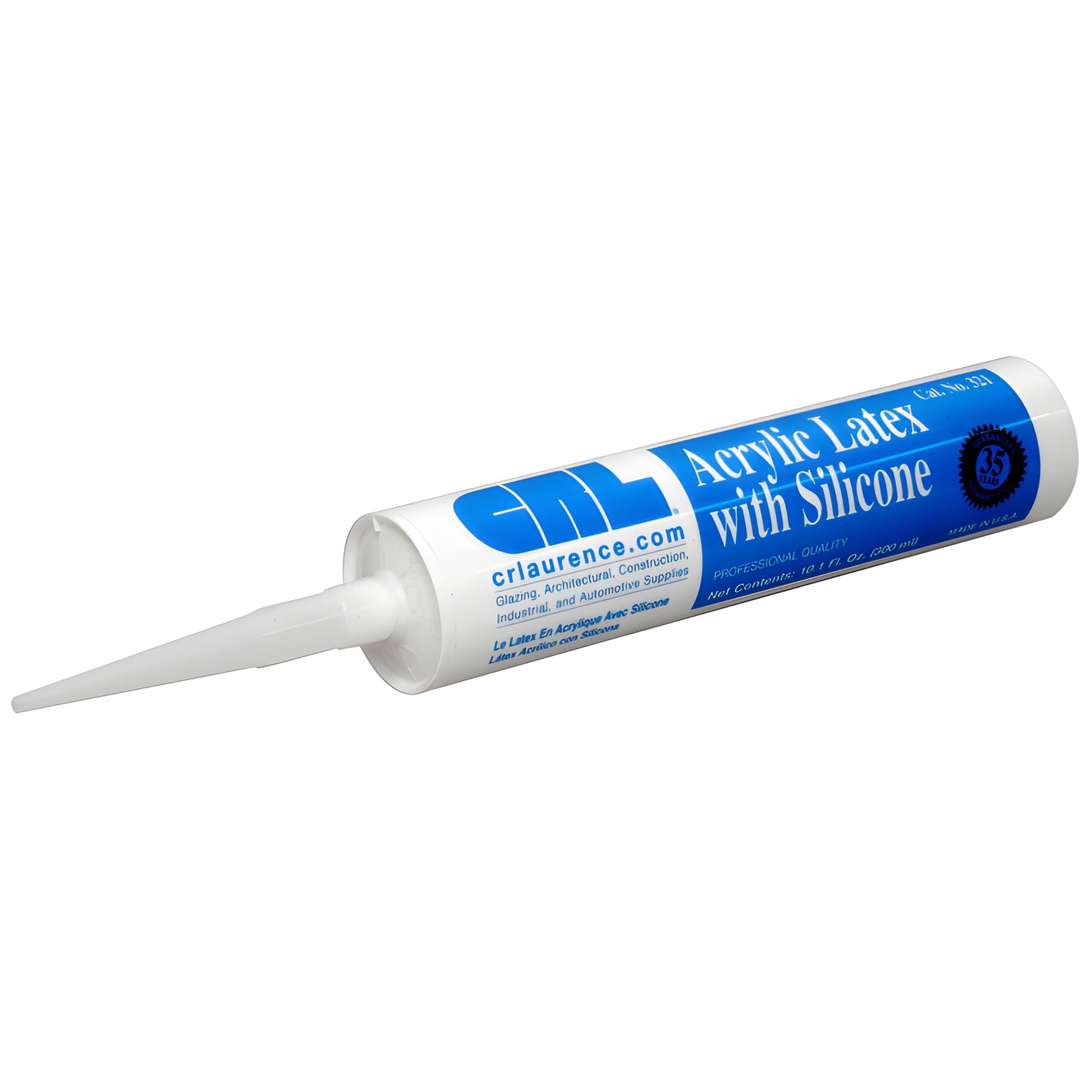CRL 321BRZ acrylic-latex with silicone caulk cartridge, 10.3 oz, paintable, bronze finish