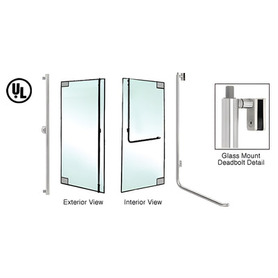 CRL-Blumcraft Brushed SS LH Glass Door Handle with Keyed Deadbolt