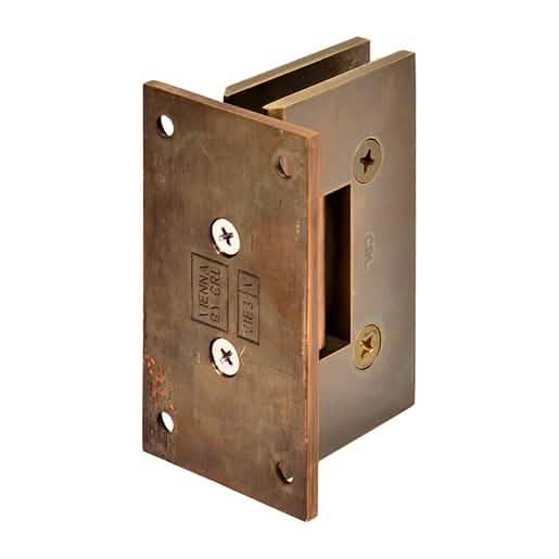 CRL Vintage Brass Vienna 037 Wall Mount Hinge with Full Back Plate - Elegant and Durable