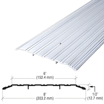 CRL 8" Aluminum Commercial Door Saddle Threshold, 73" Long