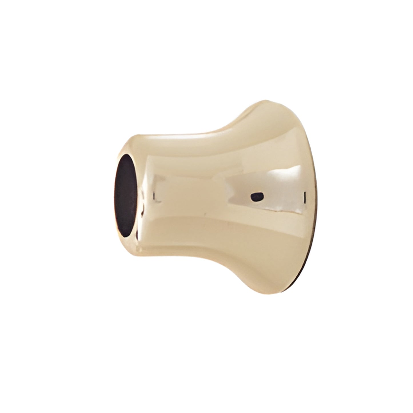 Polished nickel brass wall mount bracket for tempered glass shower bars (SKU S3PN)