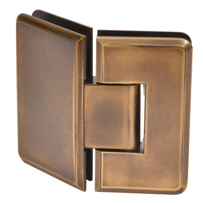 CRL Cologne 045 135° Vintage Brass Glass-to-Glass Shower Hinge